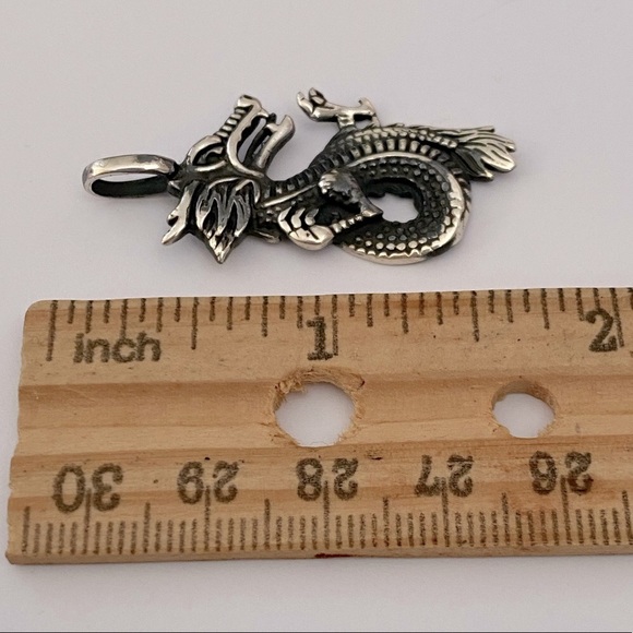 Unisex dragon pendant 925 silver - Picture 3 of 5